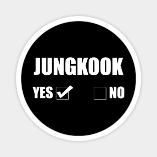 Jungkook Yes Or No Checkbox Magnet